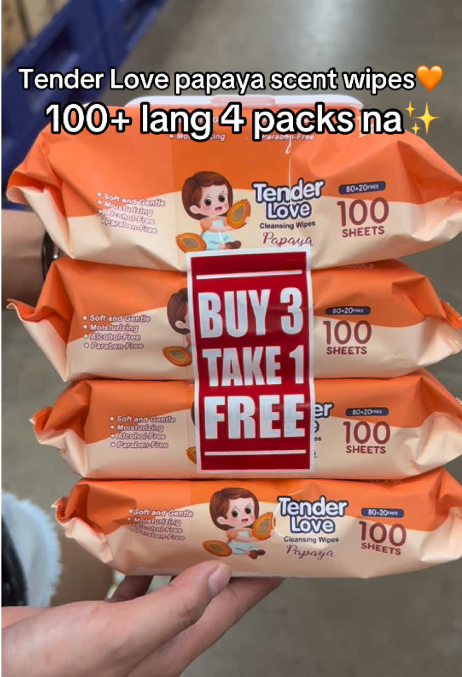 Wipes ng pang girly tong Tender love papaya scent na wipes🥰🌸 #wipes #tenderlove #wetwipes #foryou #babywipes  Disclaimer: price may vary after the promotion ends