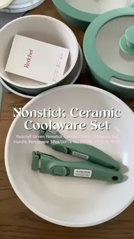 Redchef Green Nonstick Ceramic Rock Cookware Set – 5Pcs/16Pcs, Removable Handle, PFAS/PTFE/PFOA-Free, All-Stove Compatible Upgrade your kitchen with the Redchef Green Nonstick Ceramic Rock Cookware Set, designed for healthier cooking and ultimate convenience. This premium cookware set features a durable ceramic coating that ensures effortless food release while being 100% free of PFAS, PTFE, and PFOA, making it safe for you and your family. Key Features: ✔ Nonstick Ceramic Coating – Scratch-resistant, easy to clean, and requires less oil for cooking. ✔ Removable Handle – Saves space and allows for easy storage, perfect for compact kitchens. ✔ Versatile & Multi-Use – Compatible with gas, electric, induction, and ceramic stovetops. ✔ Eco-Friendly & Safe – Free from harmful chemicals, ensuring toxin-free meals. ✔ Even Heat Distribution – Thickened aluminum base for consistent cooking results. ✔ Available in 5-Piece & 16-Piece Sets – Includes essential cookware for all your cooking needs. Perfect for home chefs, this set is a must-have for anyone looking for functional, stylish, and eco-friendly cookware. Upgrade your kitchen today with the Redchef Green Nonstick Ceramic Rock Cookware Set! #RedchefCookware #NonstickCookware #CeramicCookware #EcoFriendlyCooking #HealthyCooking #PFASFree #PFOAFree #PTFEFree #KitchenEssentials #RemovableHandle #SpaceSavingCookware #InductionCompatible #NonstickPans #CookingMadeEasy #DurableCookware #GreenKitchenware #HomeCooking #Foodie #ChefLife #CookwareSet #ModernKitchen 
