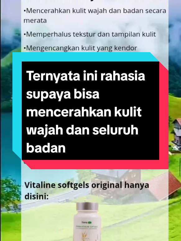 Vitaline Softgel memiliki beberapa manfaat yaitu, membuat awet muda atau mencerahkan kulit dari dalam dan luar. Selain mencerahkan kulit atau memutihkan kulit, bisa juga untuk mengencangkan kulit. Memiliki manfaat dapat menghilangkan flek, jerawat, komedo, kulit belang, kulit kusam dan bekas luka. . . . bisa di cek di keranjang kuning ya 🥰 #vitalinesoftgels #pemutihbadan #skincare 