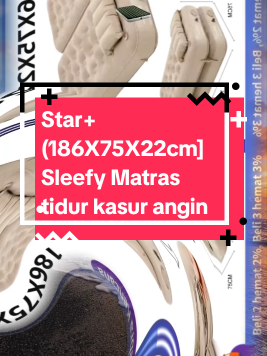 Star+ (186X75X22cm]Sleefy Matras tidur kasur angin#Star+ (186X75X22cm]Sleefy Matras tidur kasur angin#viraltiktok #vypシ 