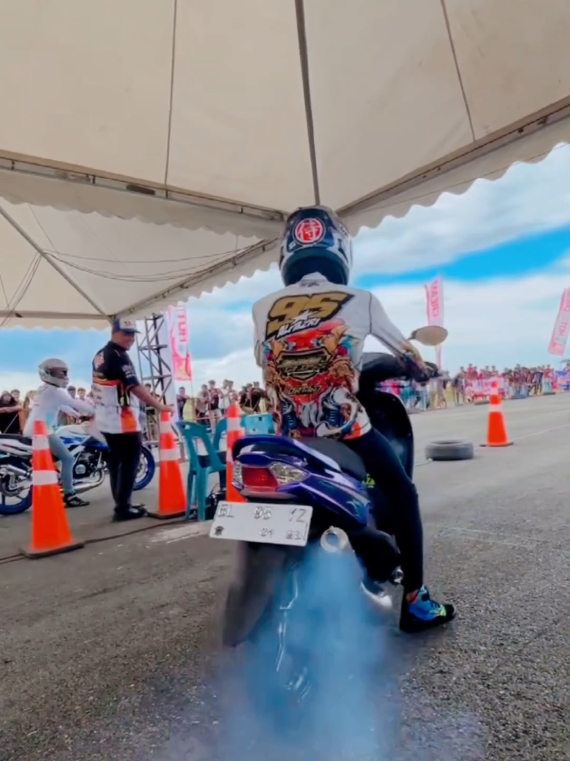 Mio 2tak Siluman YZ Racing Team #mio #2tak #drag #dragbike #dragaceh #dragaceh2025 #fyp 