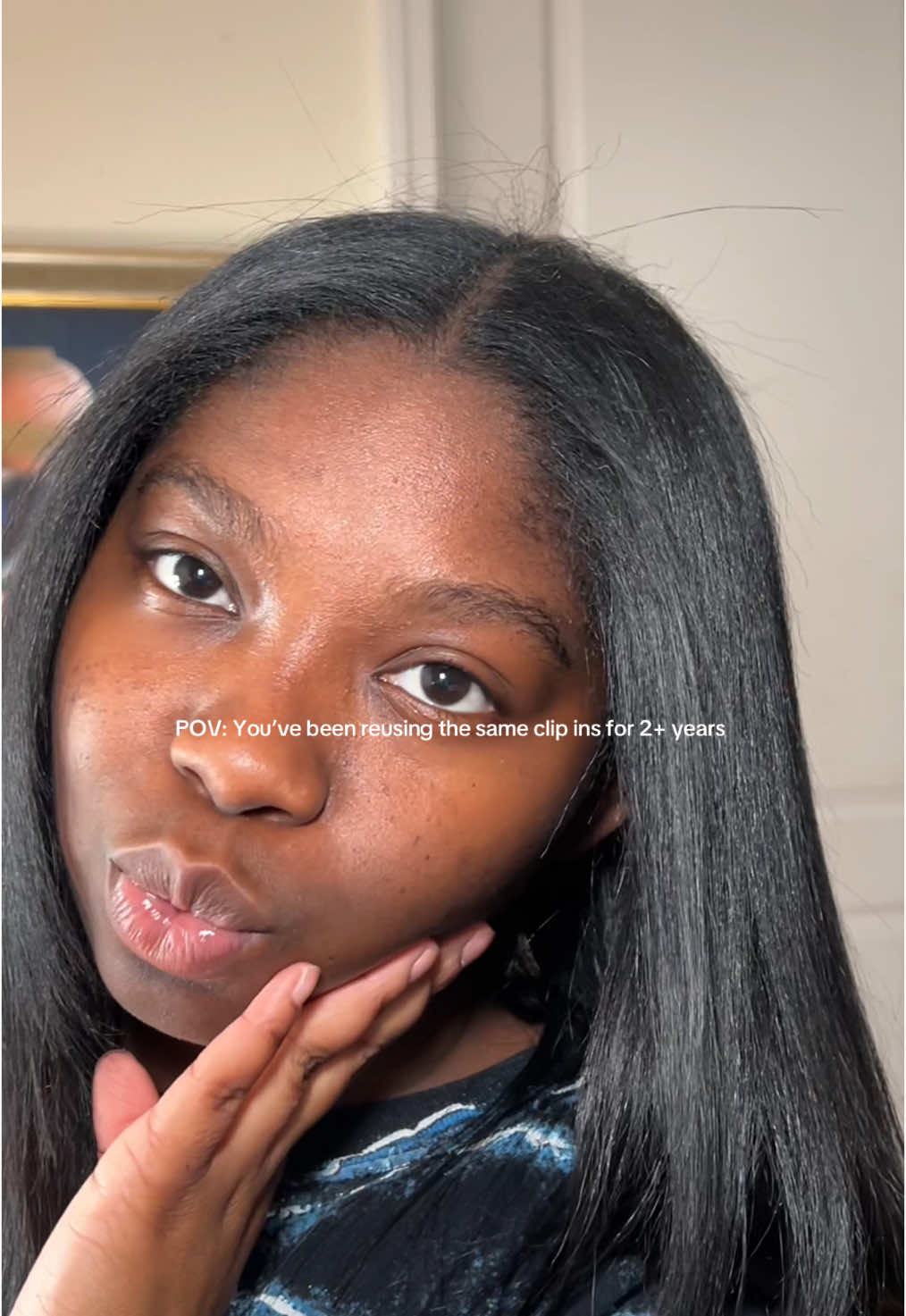 Me and these clip ins go together real bad but I might need to re upppp ❀ SN: this song used to be on repeat • • •#clipins #clipinhairextensions #clipinextensions #clipinsfornaturalhair #clipinhair #grwm #silkpress #wiginstall #bundles #vpartwig #grwmhair #fypシ 