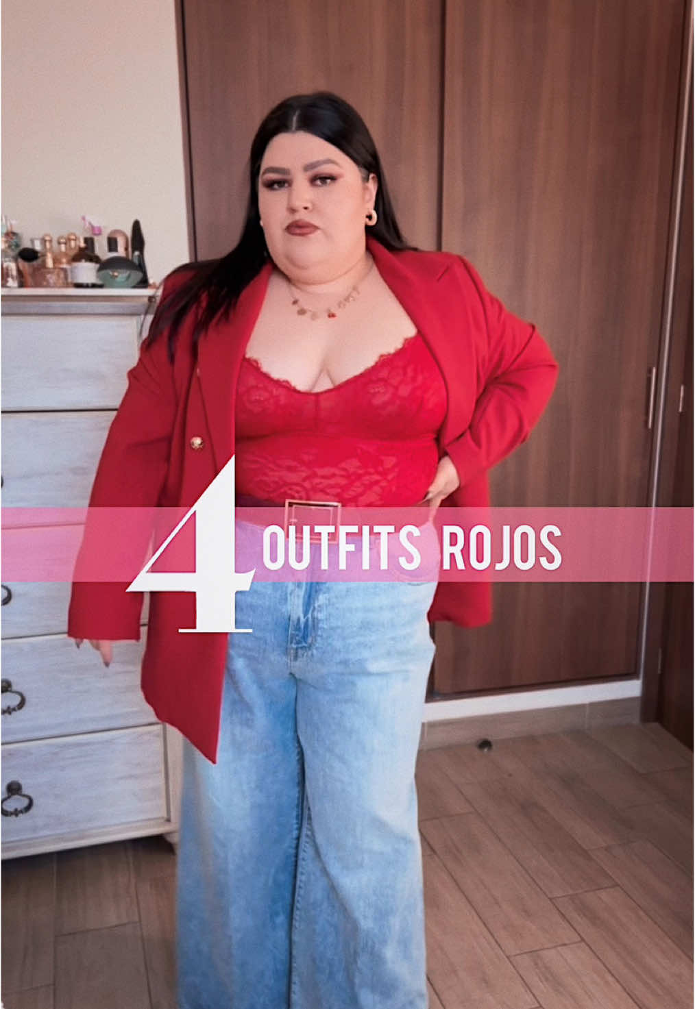 ¡Para despedir el mes del amor ❤️, les dejo un videito con outfits rojos 🔥! ¿Cuál es su favorito? 💃✨ Look 1 Suéter Rosa: - Tenis de FILA - Bolsa de Steve Madden  - Suéter H&M - Falda de Shein Look 2 Vestido Rojo:  - Vestido de Shein  - Blusa de Shein - Zapatos de Torrid - Bolsa de Aldo  Look 3 Saco: - Saco de Mango  - Body de Pinsy  - Jeans de Torrid - Cinturón de Torrid  - Zapatos de Torrid  - Collar de Shein Look 4 Camisón: - Vestido/Camisón de Shein  - Abrigo de Shein - Bolsa de Aldo  - Zapatos de Torrid  #lafatshionista #modaplussize #outfitinspo🔥 #TikTokFashion 