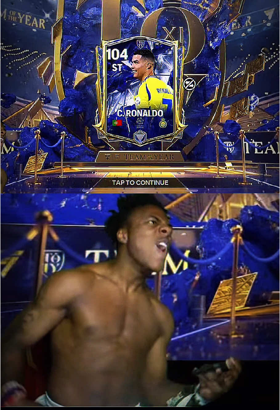 IShowspeed open pack Ronaldo TOTY #ishowspeedclipz #ishowspeed #ronaldo #fcmobile #fyp 
