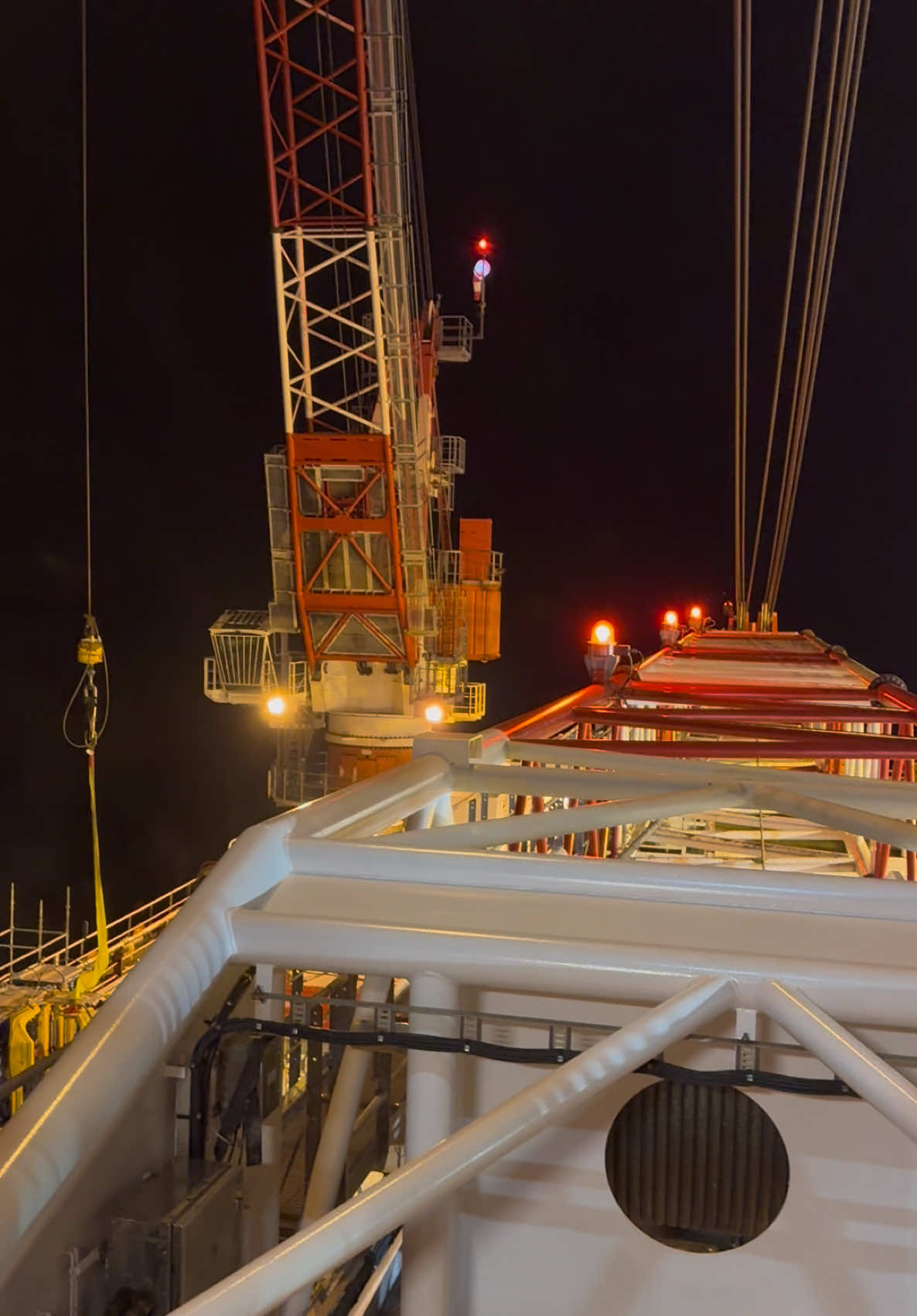 Platform at nighttime #northsea #offshore #offshorelife #oilandgas #engineering #marineengineer #sea 