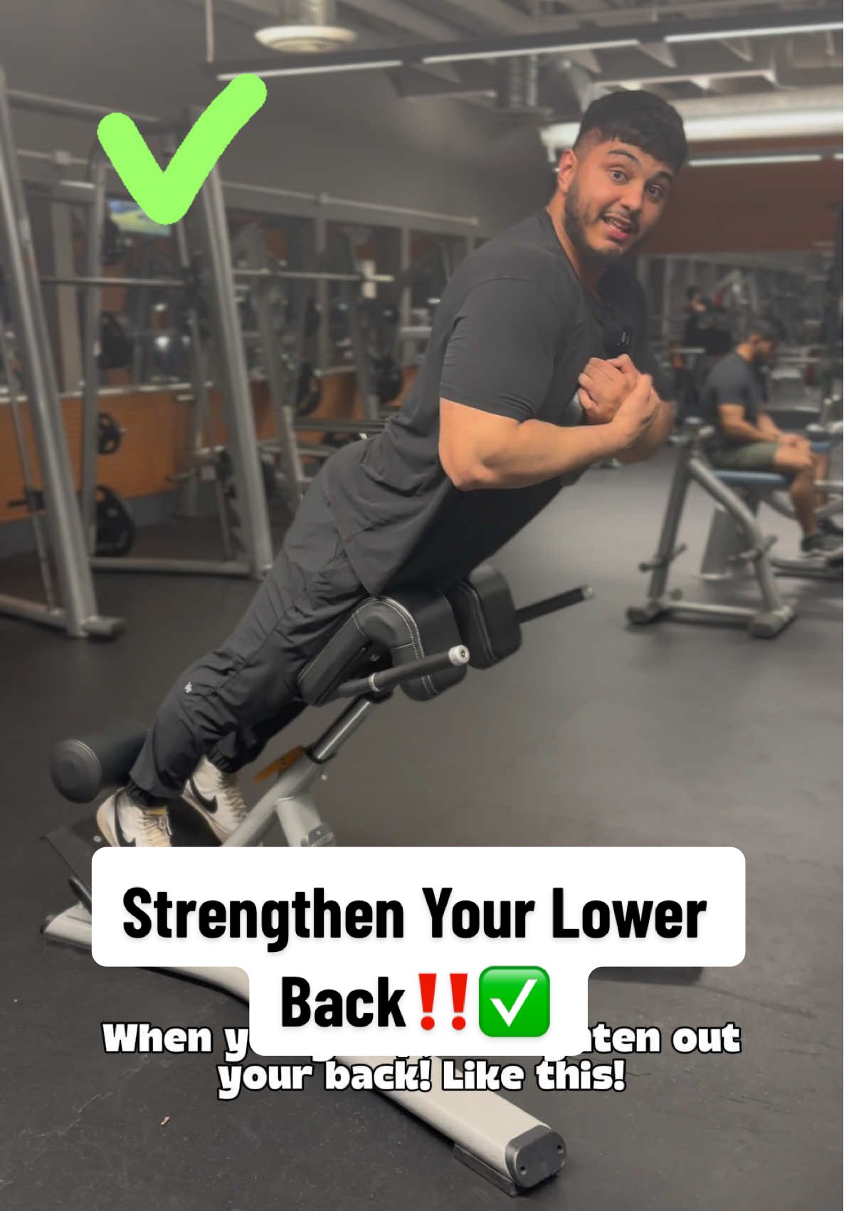Strengthen your lower back with this exercise!‼️✅ #Fitness #gym #exercise #GymTok #bodybuilding #back #backworkout #fyp 