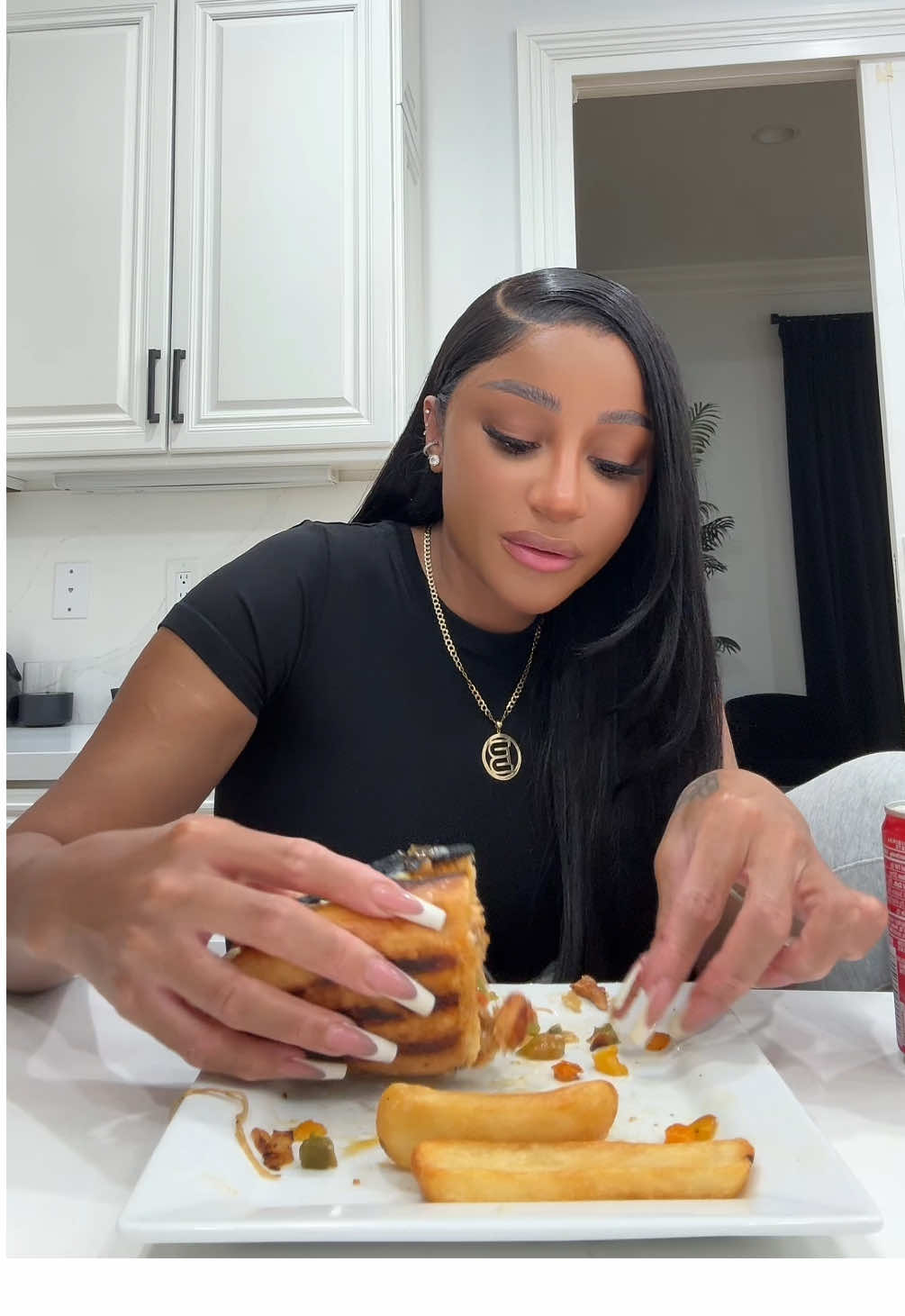 Salmon Cheesesteak Mukbang #fyp #salmon #cheesesteak #mukbang #eating #mukbangeatingshow #fypシ 
