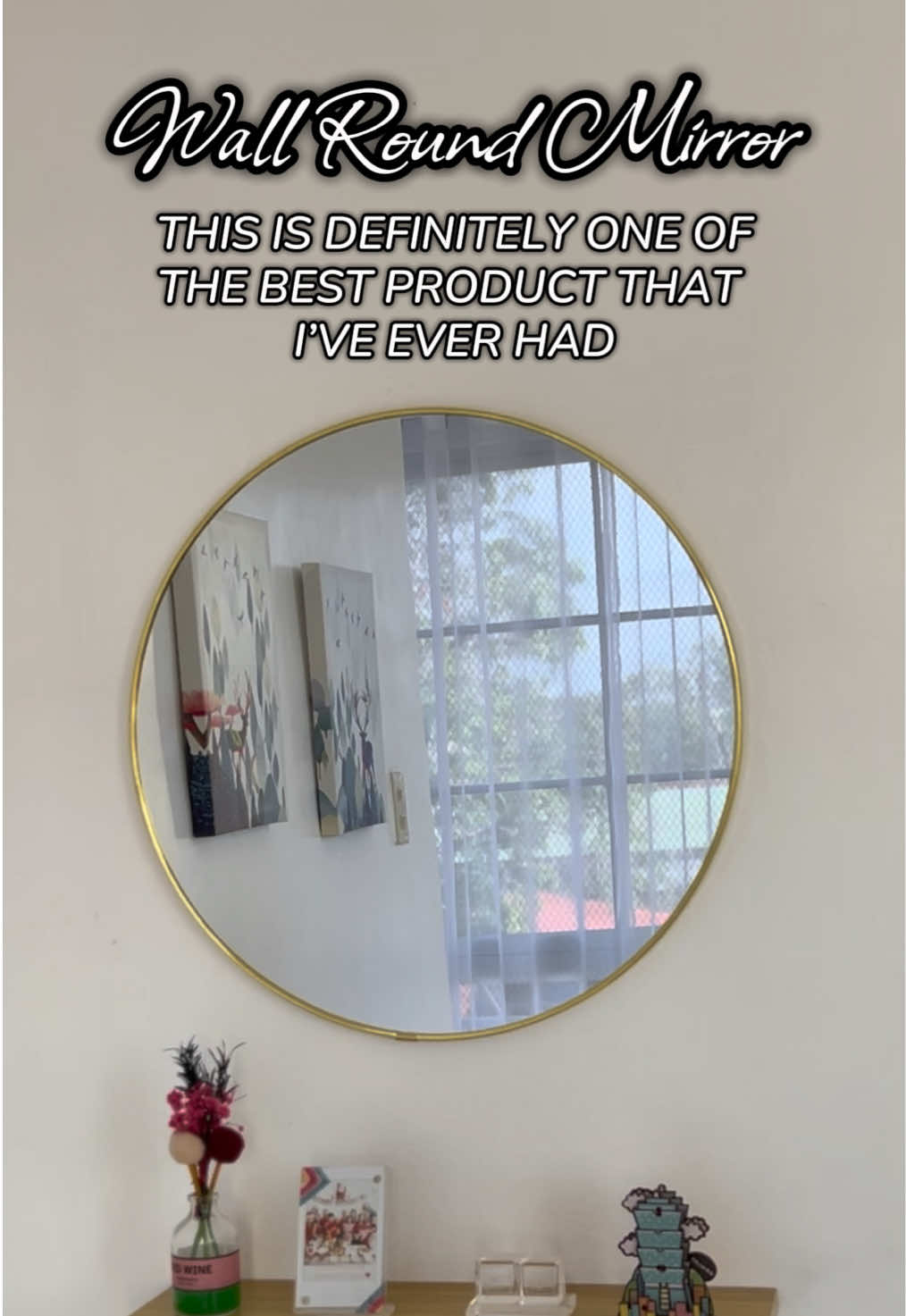 Wall Round Mirror this is definitly one of the best product that i’ve ever had | GRAB YOURS NOW 🤍 #wallroundmirror #roundmirror #moderndesign #homedecor #makeupmirror #wallmirror #mirror #fyp #foryou #bathroommirror 