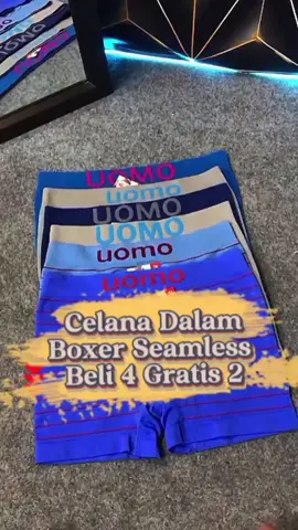 Celana Dalam Boxer Seamless Uomo lagi promo nih‼️🤳  beli 4 Gratis 2 😍. #CuanTanpaBatas #Wibgajian @Bisa Media #celanadalamboxer #boxerpria #boxerseamless 