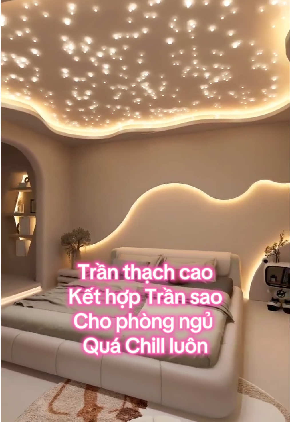Trần thạch cao kết hợp Trần sao cho phòng ngủ  #chuyenthachcao #tranthachcaodep #tranthachcaonhapho #tranthachcaohochiminh #tranthachcao2025 #tranthachcaovinhtuong #xuhuong 