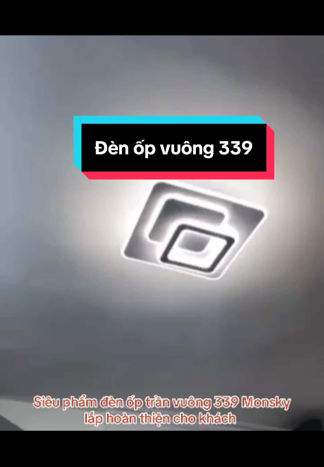 Đèn ốp trần quốc dân 3 màu ánh sáng , kích thước 47cm , lắp phòng ngủ , phòng khách , sảnh hiên ... #monskylighting #dentrangtri #viral_video #xuhuong #dentran 