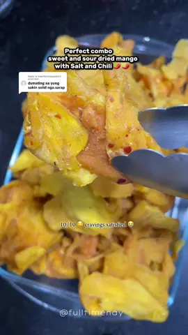 Replying to @kwentomosapader Dried mango with salt and chili #driedmango #driedfruit 