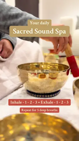 Relax! Unwind! Destress! At your daily sacred sound spa ✨ Oh, and don’t forget to breathe ♥️ #SoundHealing #SingingBowls #MeditationVibes #ChakraHealing #SpoundSpa 