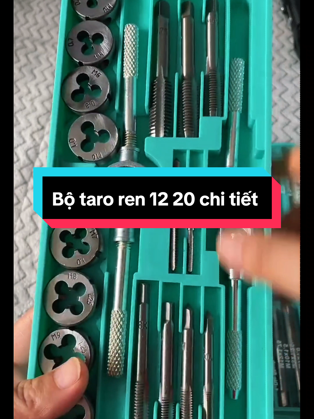 Bộ taro ren 12 20 chi tiết dùng cho gia đình khí có ốc bị trượt ren rất tiện lợi..#giadungtienichquanghuy #xuhuong2025🥰 #botaroren20chitiet 