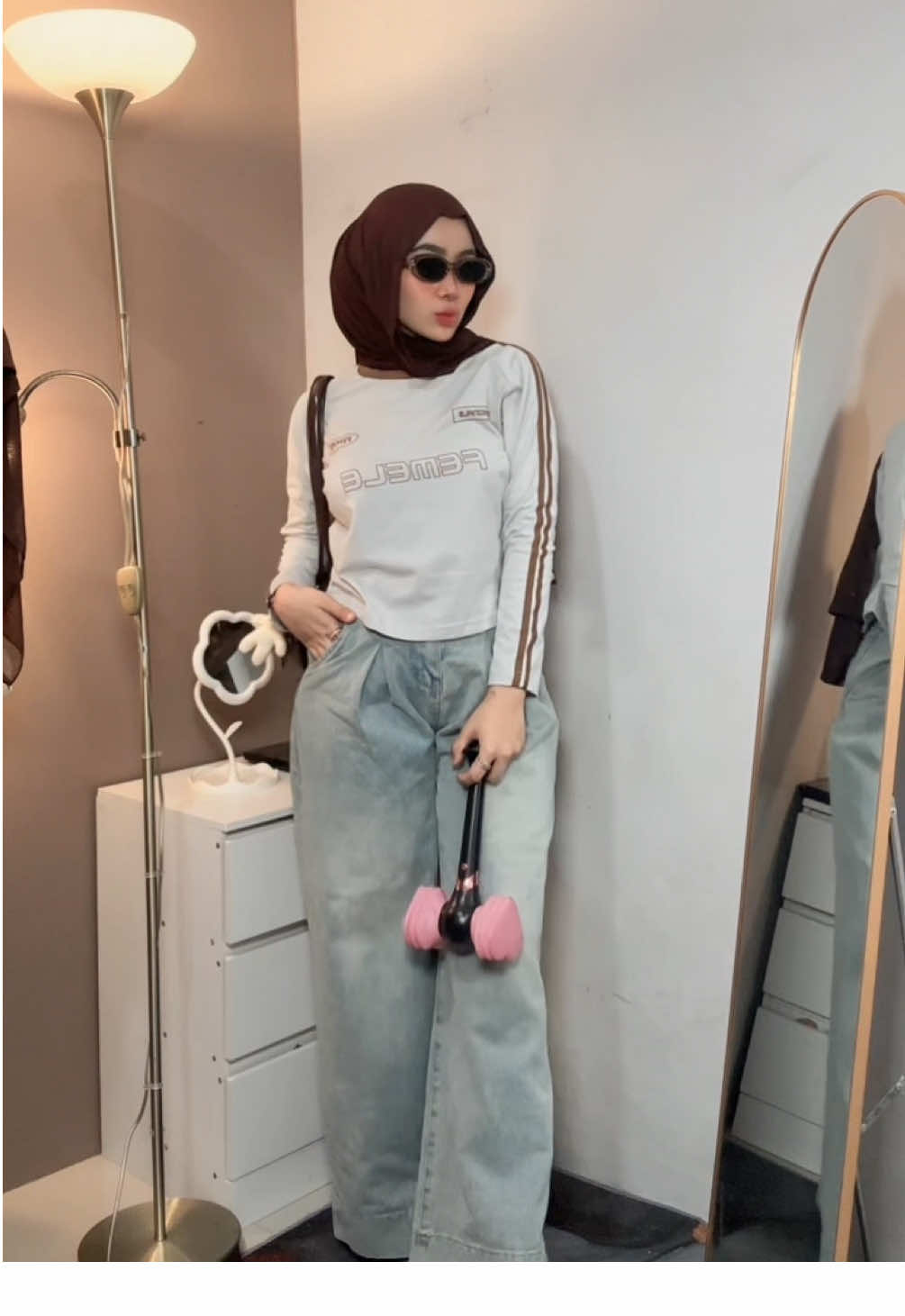 Outfit buat konser jugaa okee nih🫰🏻 #ootdhijab #outfitideas #OOTD #kaosjersey #longsleeve #kaosmurah 