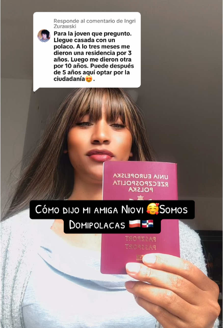 Respuesta a @Ingri Zurawski Domipolacas 🇵🇱🇩🇴Como dice mi amiga 🥰Niovi ♥️#Domipolacas #latinasyeuropeos #latinaypolaco #poloniatiktok #polska🇵🇱 #paratí #videoviral 
