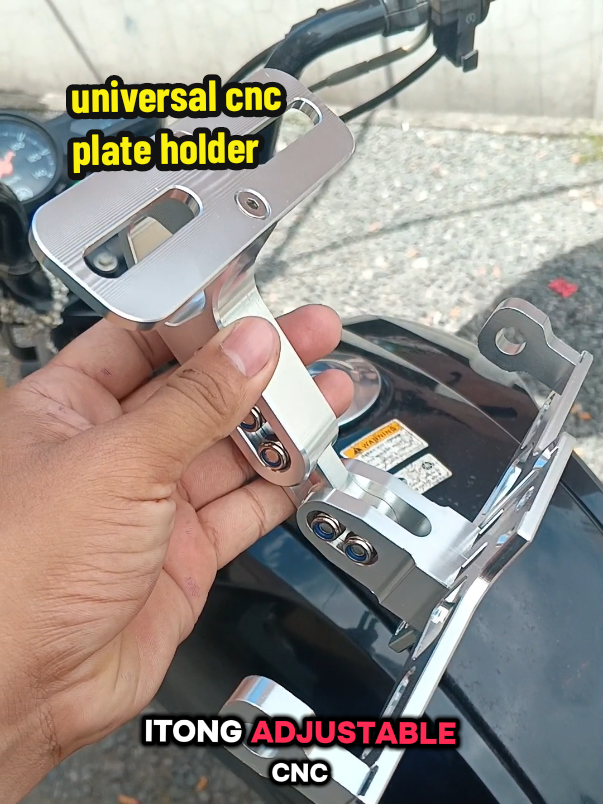 dagdag porma sa motor. universal cnc plate holder. #plateholder #universalplateholder #motorcycleplateholder #motorcycleaccessories 