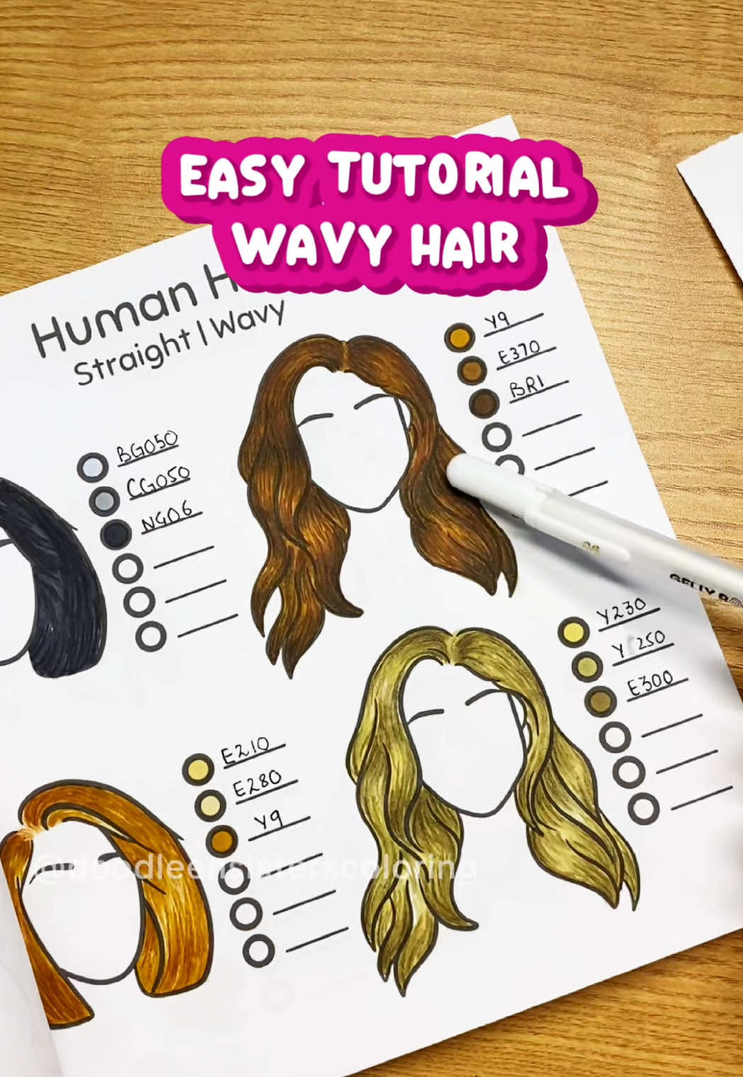 How to color Wavy Hair? Dont worry we got you ! Wavy Hair Tutorial 💛  PAUSE, SAVE & RECREATE!! Easy Tutorial Series - Part 30 ✨Stay tuned for daily tutorials🫠 Here’s one of the many ways to color hair in your drawing and make it pop!  Book- Practice Coloring Workbook by Doodleen Sisters 💛💛Our Cute Coloring Books are available on Amazon. Link is in the bio. 💛💛 Medium: Ohuhu Markers #doodleensisters #doodleensisterscoloringbooks #coloringforadults #coloringtherapy #coloringtutorial #coloringtips  #cozycoloring  #ohuhumarkers #colorinspiration #wavyhairtutorial #howtocolorhair 