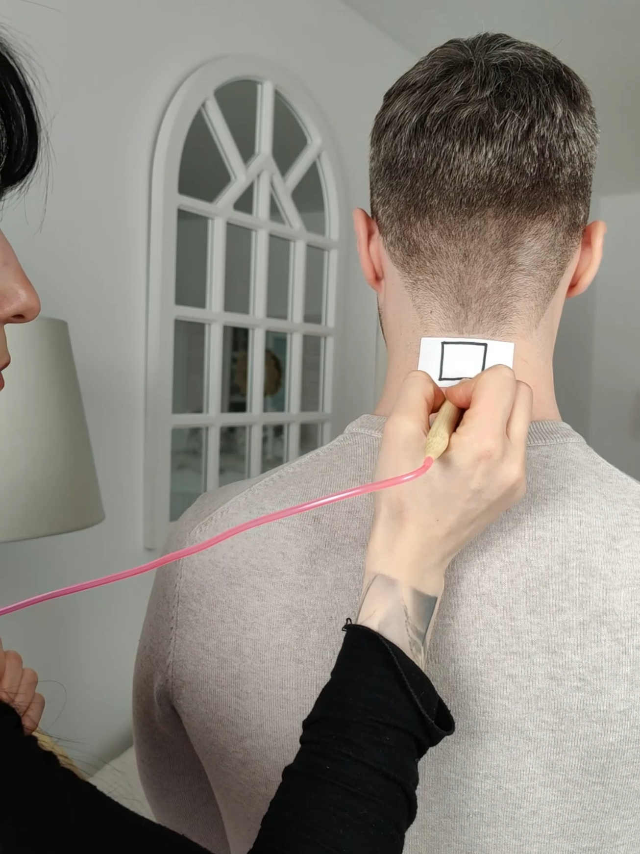 Tracing symbols on his neck and back #femaleasmr #asmr #trace #tracing #symbols #neck #back 