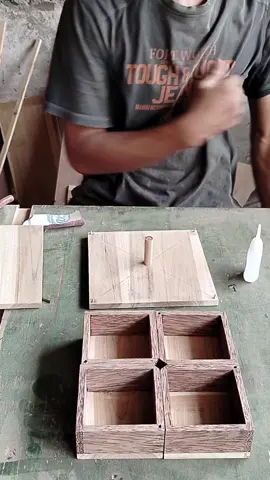 Rotating box #woodwork #woodidea #idekreative #carpenter #DIY #tools 