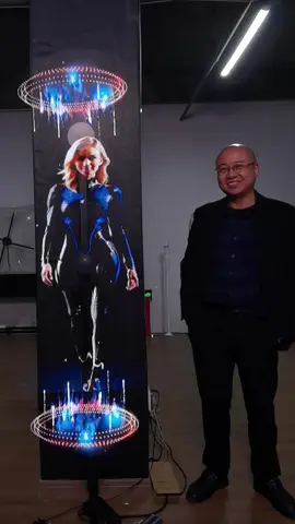 Your ads will levitate 😱 3D holograms WITHOUT screens?! #3d #3dledfan #ledfan #holographic #leddisplay #advertising #hightech #fyp