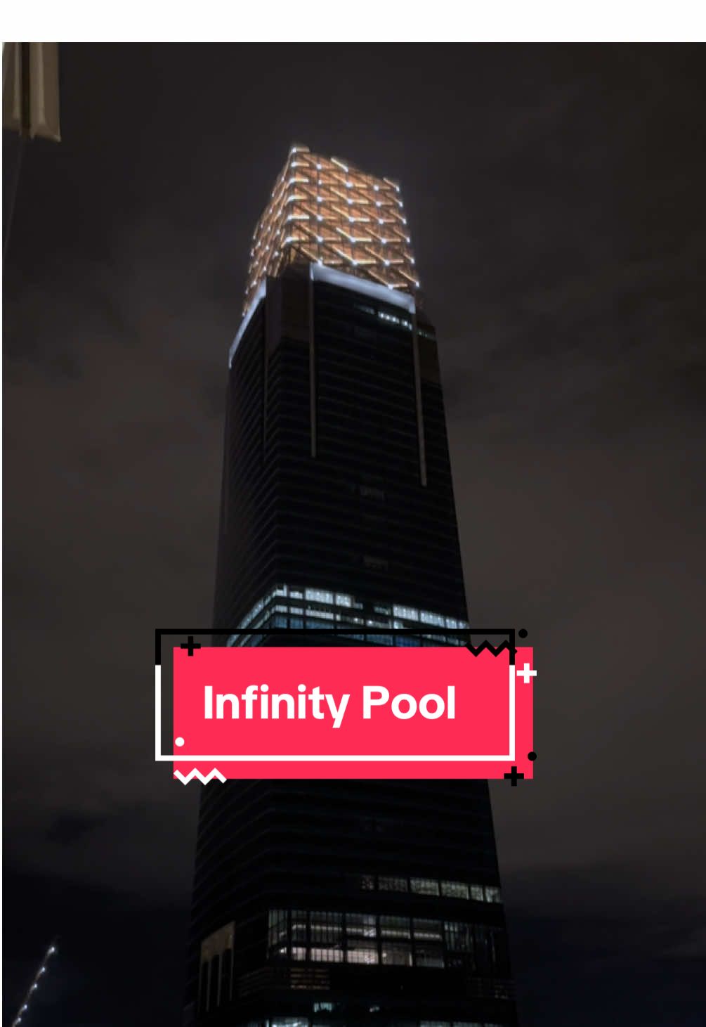 Breathtaking view from the rooftop infinity pool facing the iconic TRX Tower. Book your suite now at Moonway Luxury Suites at Core Residence. #moonwaysuites #moonway #core #malaysia #tiktok #travel #hotel #room 