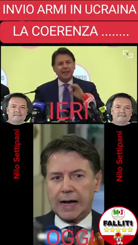 Giuseppe Conte, quando era al governo, si dichiarava favorevole all'invio di armi in Ucraina. Oggi, all'opposizione, dice di aver votato contro. La coerenza secondo i 5 Stelle: cambiare idea a seconda di dove tira il vento. Un giorno pacifista, un giorno atlantista... dipende da chi gli tiene la poltrona.