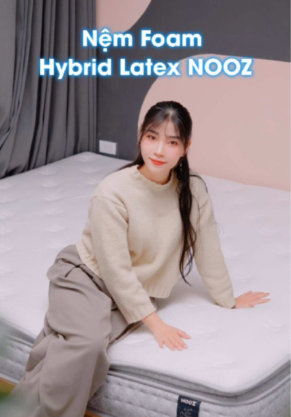 Ngủ ngon hơn với thiết kế nâng đỡ tối ưu từ Nệm Foam Hybrid Latex NOOZ, đừng bỏ lỡ! 💤  #nooz #noozhomegoods #sleepwithnooz #dodungphongngunooz #nemfoamhybrid #nemhybrid #nemloxo #nem 
