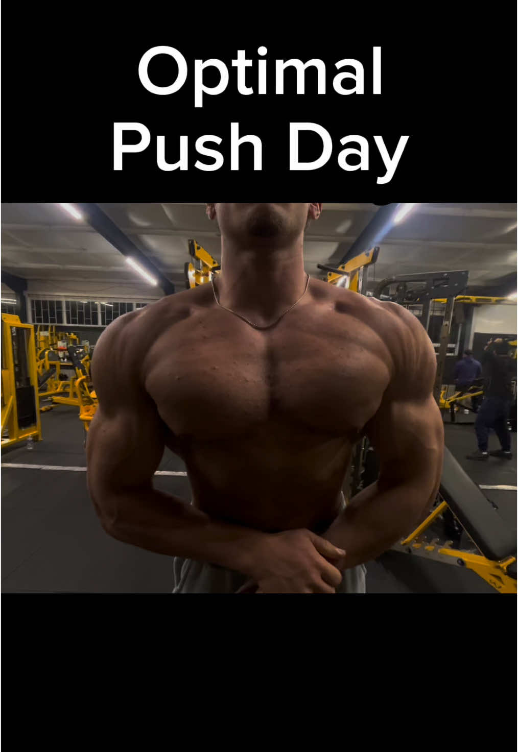This push day is so Goated. Train with 0-1 RIR, on the last working set of every muscle go to absolute failure. Let me know your thoughts on this one 🫡. #Fitness #bodybuilding #GymTok #fitnessmotivation #pushday #chestday #gymmotivation #delts #FitTok 