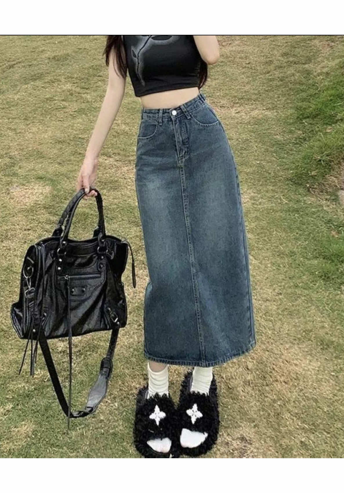 Chân Váy jean Dài Bigsize Cạp Cao Dáng suông Dài Thanh Lịch Dành Cho BigSize 55-90kg Rẻ Đẹp Xẻ Sau Phom Chữ A Dài 80cm Nữ Denim Cotton Lưng Cao 4535 Women chânváy bò dánglửng a-line #chanvayjean #chanvayjeancapcao #chanvaybo #chanvaydep #thoitrang #xuhuong 
