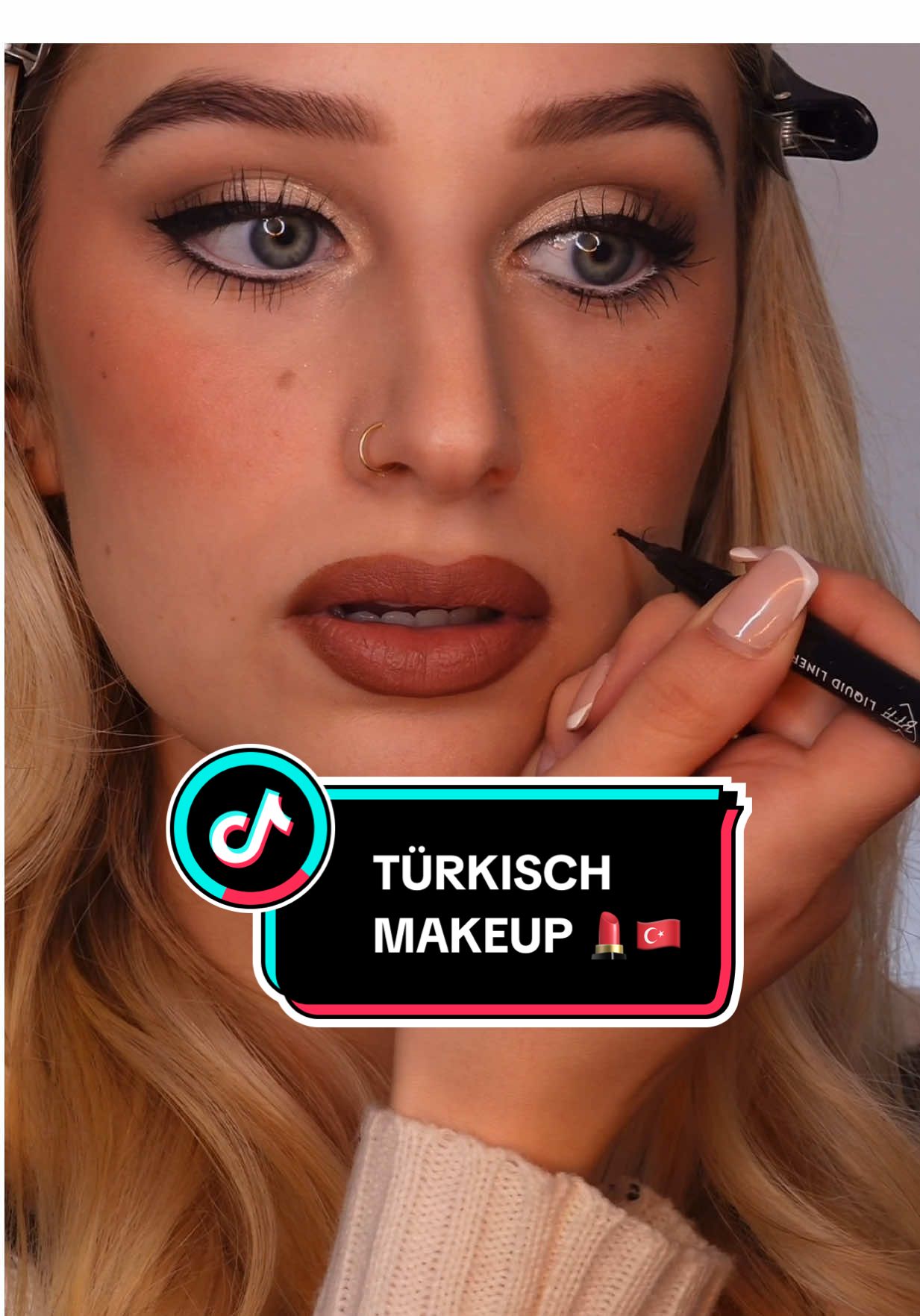 Würdet ihr sagen mir steht dieser türkische Makeup Look? 👀🇹🇷💄#fyou #makeup #türkei #look #umstyling #turkishdelightmakeup #trend 