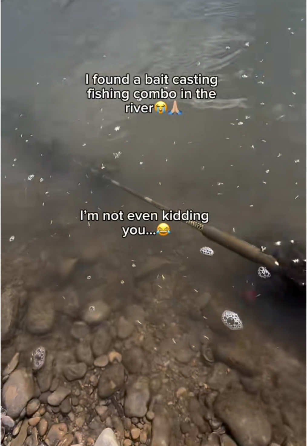 Testing out a fishing combo I found in the RIVER!😭 #fishing #fishtok #fup #foryou #fishinglife #fishingtiktoks 