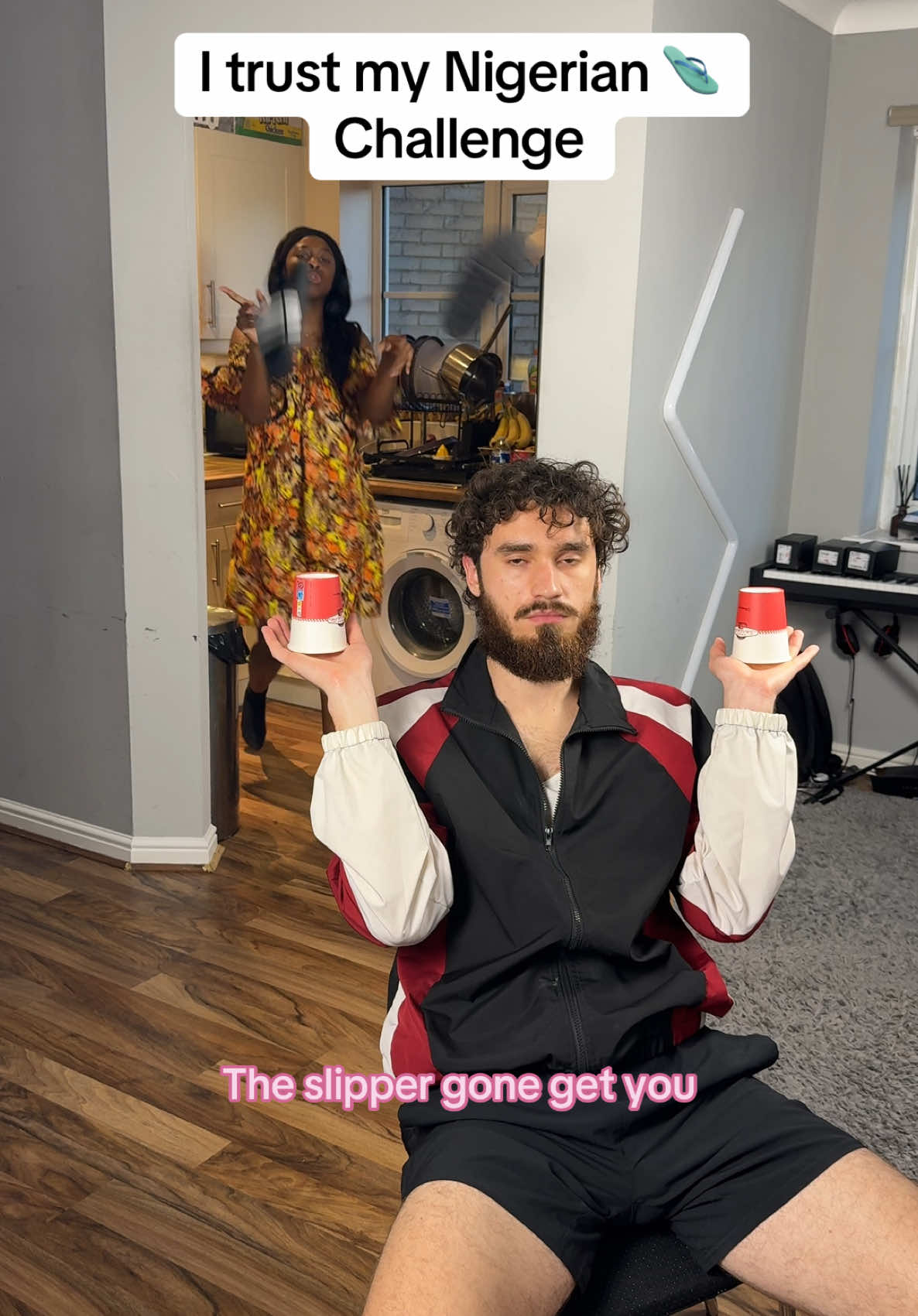 Wait till the end 😭 the song hit different 😂😂 comment below if you want a part 3 or bloopers 😂😂   @Ria Om @viktorgofficial  #itrustmywifechallenge #itrustmygfchallenge #slipperchallenge #nigeriangirlfriend #coupleprank #ofcoursetrend #interracialcoupletrend #itrustmynigerian 