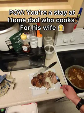We were surprised how tasty it was 🫡🍖 #pov #stayathomedad #cooking 