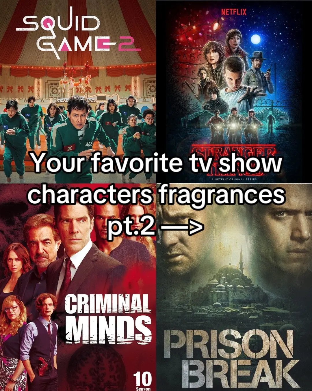 #fragrance #perfume #cologne #strangerthings #prisonbreak #squidgame #criminalsminds 