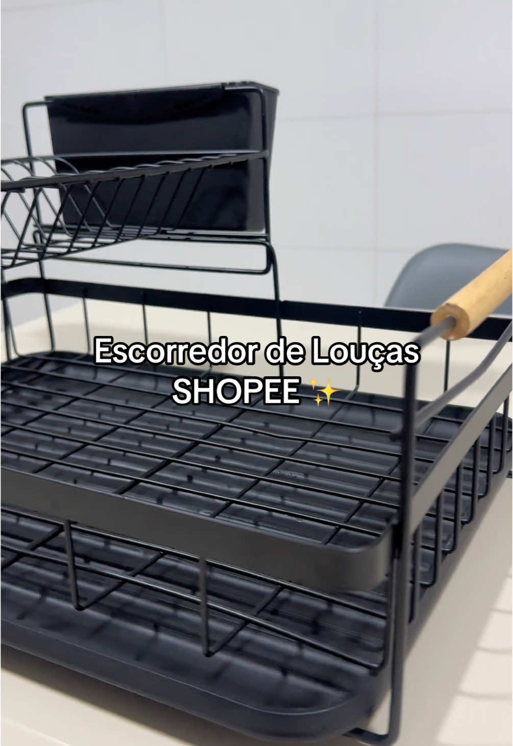 Super indico esse escorredor de louças!! 🤌🏽✨ #enxovaldecasanova #fouryoupage #morandojuntos #achadinhosshopee #shopee #itenscozinha 