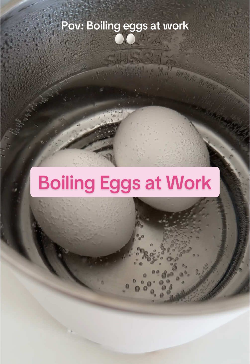 Boiling eggs at work with this portable electric kettle. #portablekettle #worklife #workvibes #officelife #officegadgets 
