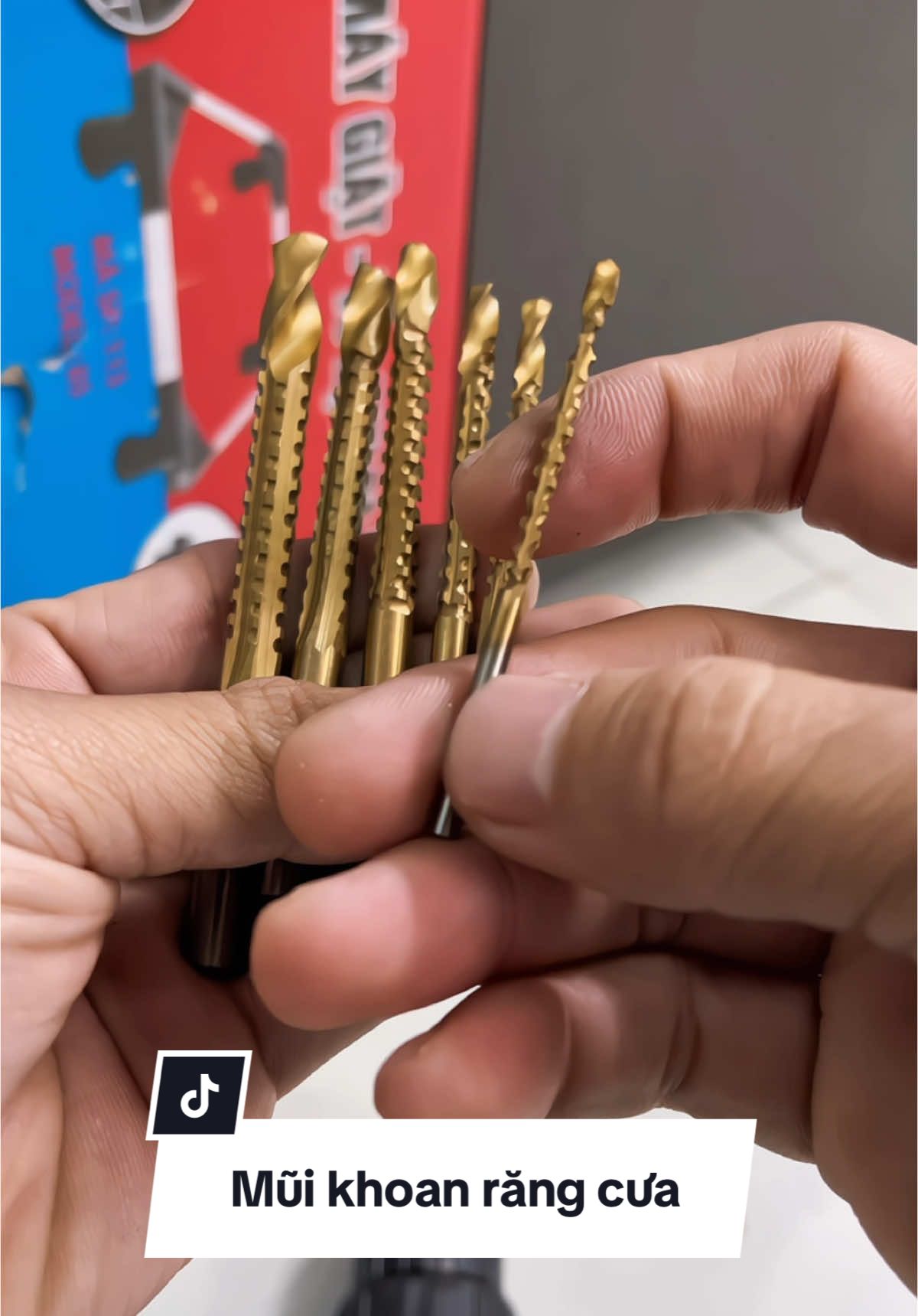 Bộ 6 mũi khoan răng cưa cắt gỗ. #muikhoan #muikhoankhoetlo #muikhoanrangcua 