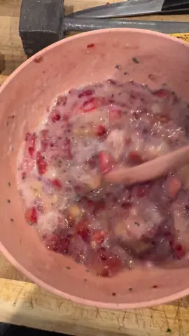 Banana strawberry and raspberry ice cream. #toddlersnacks #toddler #mom #icecream #homemade #momhack 
