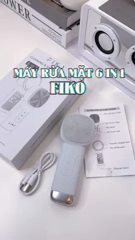 Máy rửa mặt 6in1 Fiko. Ánh sáng xanh/đỏ hỗ trợ cham sóc da. #mayruamat #mayruamatcamtay #fiko #ruamat #skincare #chamsocda #viral 