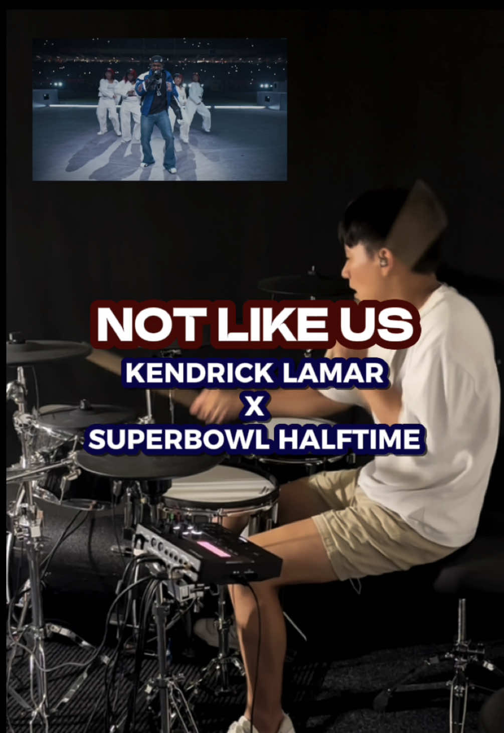 #drumcover @Kendrick Lamar @NFL #notlikeus . We back!!! . #fyp #foryou #foryoupage #drums #drummer #viral #SuperBowl #halftimeshow #kendricklamar #drummersoftiktok @Roland 