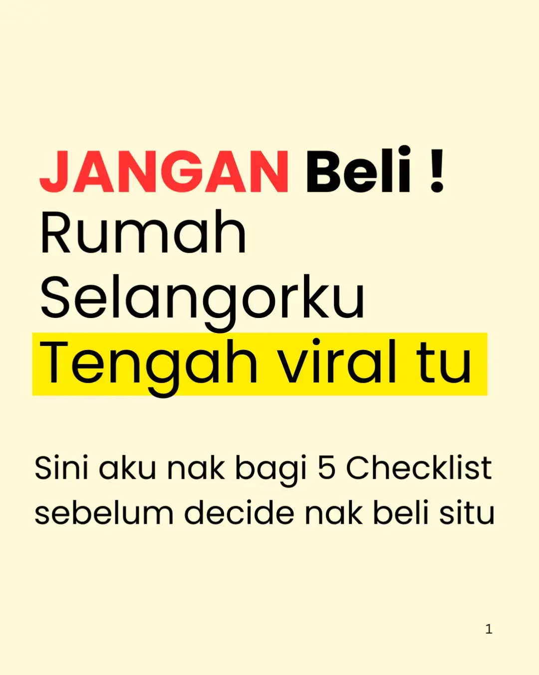 Ni lagi point2 penting untuk berjaya beli rumah selangorku 1️⃣ Jenis Rumah & #Harga : Tahukah anda, Rumah Selangorku ada pelbagai jenis dengan harga berbeza? Dari apartment hingga teres, pastikan anda tahu jenis yang sesuai dengan bajet dan keperluan keluarga. 2️⃣ #Syarat Kelayakan: Tak semua orang layak beli! Semak syarat pendapatan dan status pemilikan rumah. Jangan terbeli dulu, nanti menyesal! 3️⃣ Lokasi & Kemudahan: Lokasi strategik ke tak? Dekat dengan sekolah, tempat kerja, atau kemudahan awam? Pastikan lokasi sesuai dengan gaya hidup anda. 4️⃣ Kos Tambahan: Harga rumah bukan sekadar harga beli. Kena kira kos guaman, duti setem, dan yuran penyelenggaraan. Dah sedia ke? 5️⃣ Proses #Permohonan : Rumit atau mudah? Ketahui langkah permohonan dan dokumen yang diperlukan supaya tak kelam-kabut nanti. 👉 Buat keputusan bijak! Jangan beli rumah Selangorku selagi belum tahu semua perkara penting ini. Lebih baik buat kajian awal daripada menyesal kemudian hari.