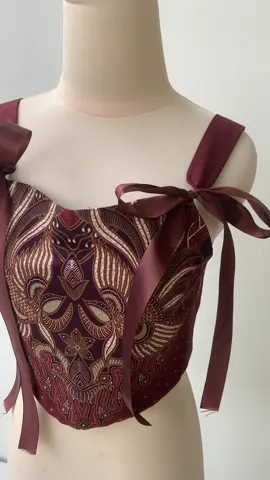 Corset tanktop for tambourine 💃 #jahitmedan #jahitonline #sewingtok #fypage #SmallBusiness #korsettanktop 