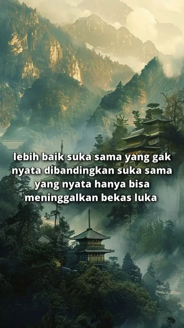 lebih baik suka sama yang gak nyata... #donghuafoto##katakata#