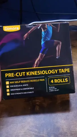Dimora Precut kinesiology tape 4 rolls 😁 In my experience they were comfortable, supported my muscles and joints 🙌 #kinesiology #kinesiologytape 