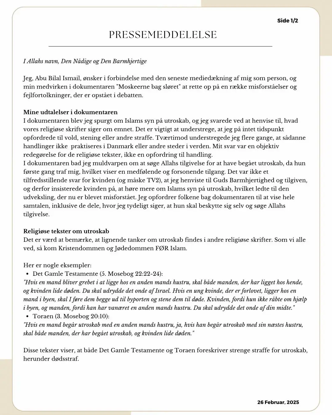 Her kommer min side af historien! Håber i vil følge med i den kommende tid, og støtte mig i denne sag☝️