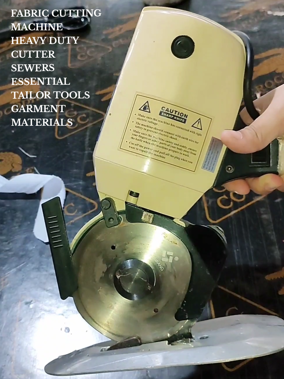 FABRIC CUTTING MACHINE HEAVY DUTY CUTTER SEWERS ESSENTIAL TAILOR TOOLS GARMENT MATERIALS #tailor #garmentmanufacturer #cuttingfabric #fabric #cutter #clothing 