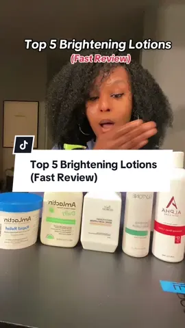 What are your top brightening lotions or creams? - #skinbtightening  #bodycare 