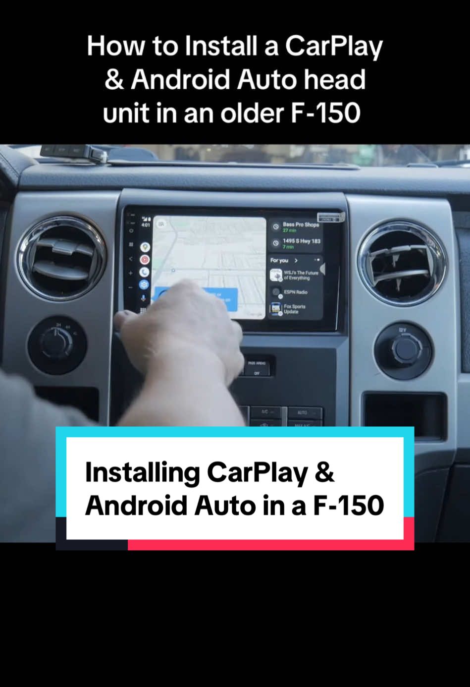 Plug & play for 2009-2012 Ford F150. #carplay #androidauto #eonon #carstereo #fordf150 #f150 #carupgrade #eonon23years 