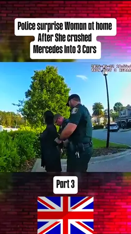 Police Surprise Woman at home after she Crashes Mercedes into 3 car Part 3 #cops #copsoftiktok 